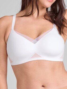 Honeylove Women's Liftwear CrossOver Bra in Astral White Size XL NWT